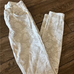 7 For all Mankind floral print skinny jeans